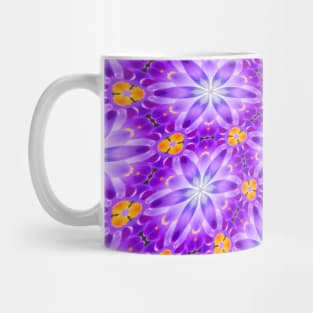 Pretty Purple Flower Pattern Mug